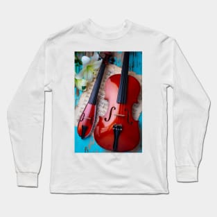 Pocket Violin And Full Size Violin Still life Long Sleeve T-Shirt